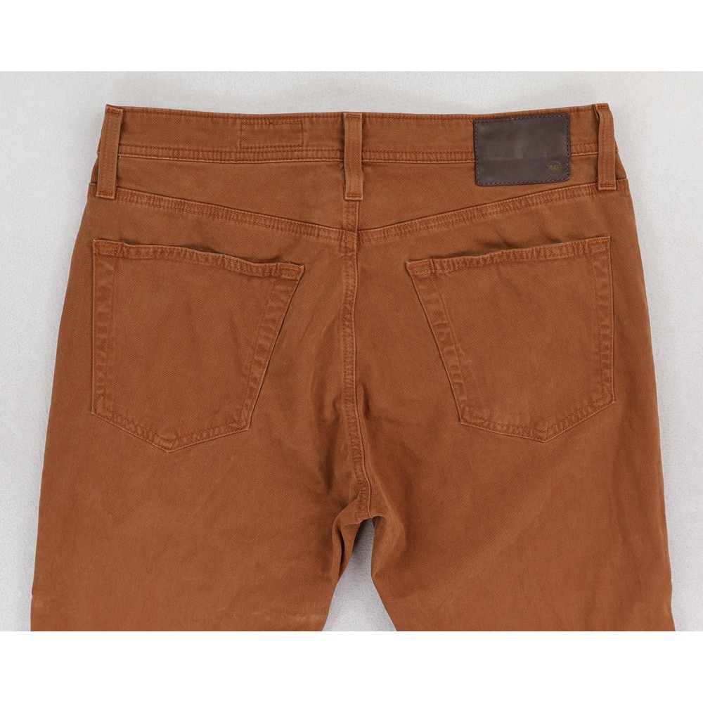 AG Everett Jeans Mens 32x28 Brown Slim Straight Stretch Pants Casual Italy - Picture 4 of 13
